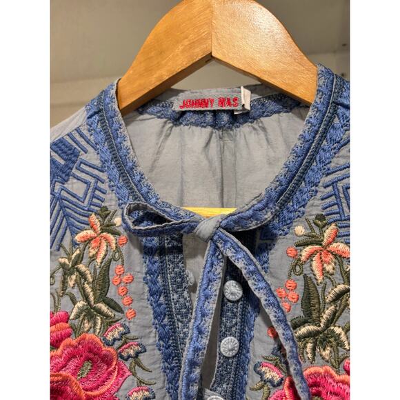 NWOT JOHNNY WAS Embroidered Top Sz S - Picture 2 of 5